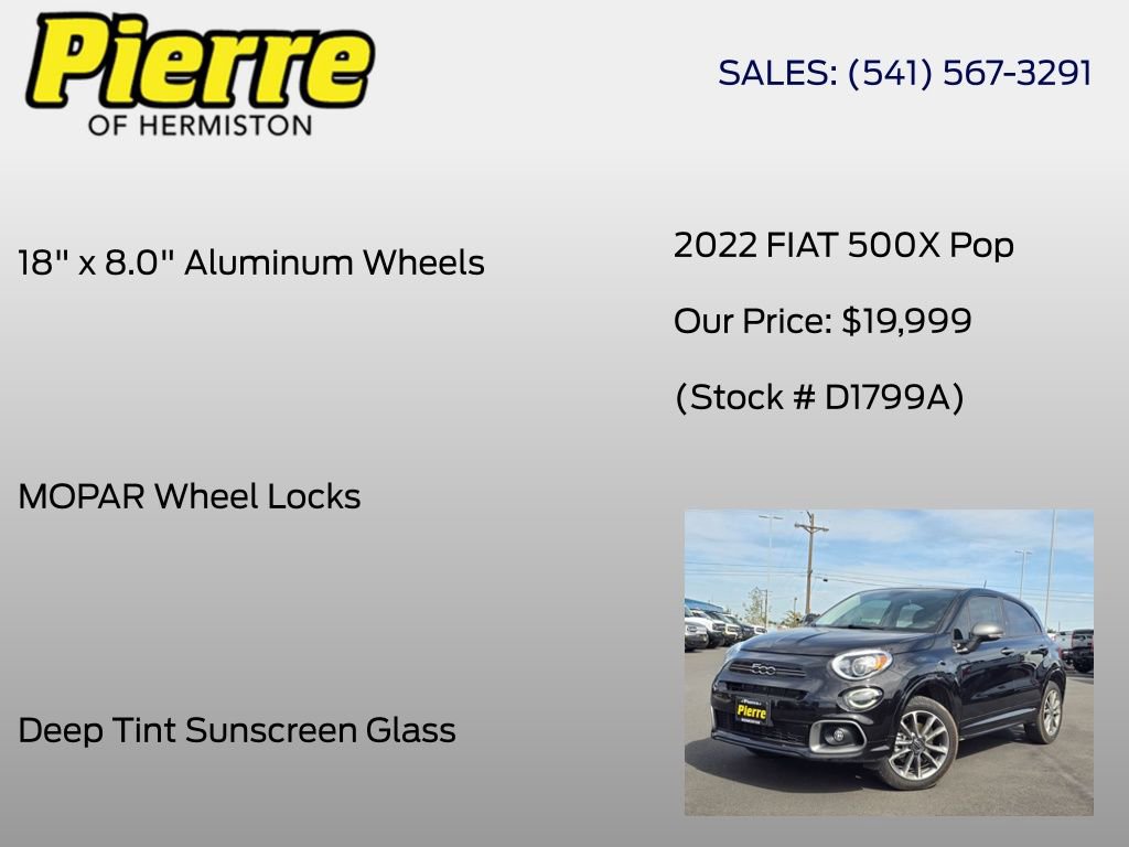 Used 2022 FIAT 500X Pop w/ Sport Appearance Package image 36