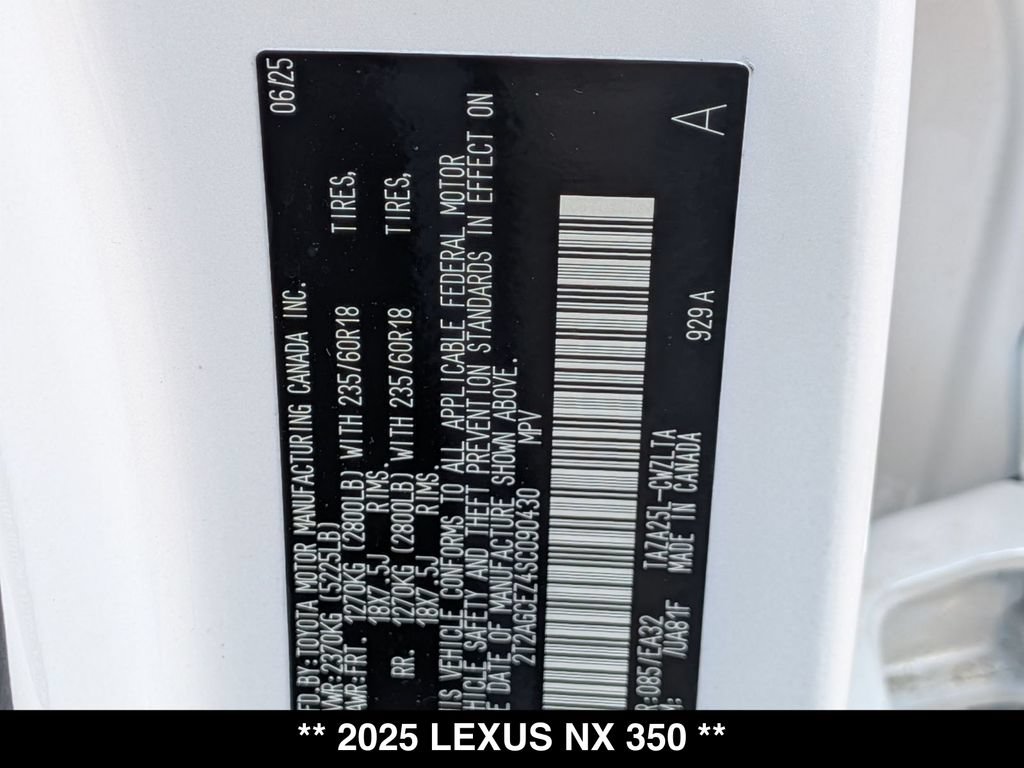 Used 2025 Lexus NX 350 AWD w/ Cold Area Package image 28