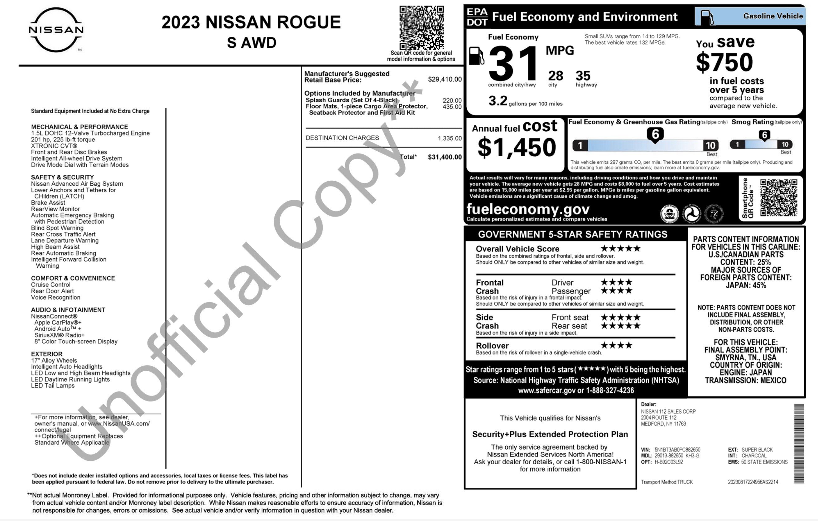 Used 2023 Nissan Rogue S AWD/4WD image 2