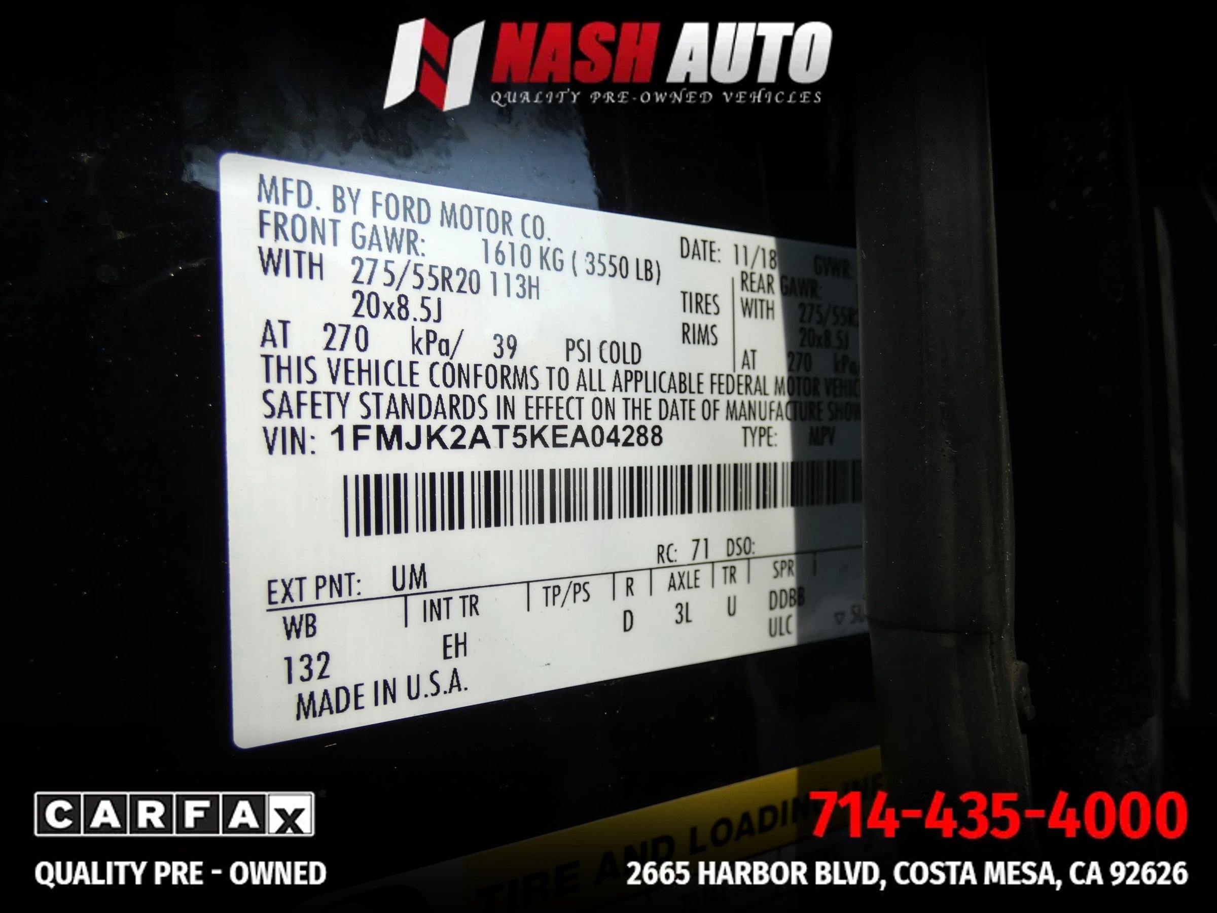 Used 2019 Ford Expedition Max Limited w/ Equipment Group 301A image 95