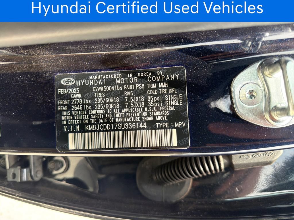 Certified 2025 Hyundai Tucson SEL AWD/4WD image 34
