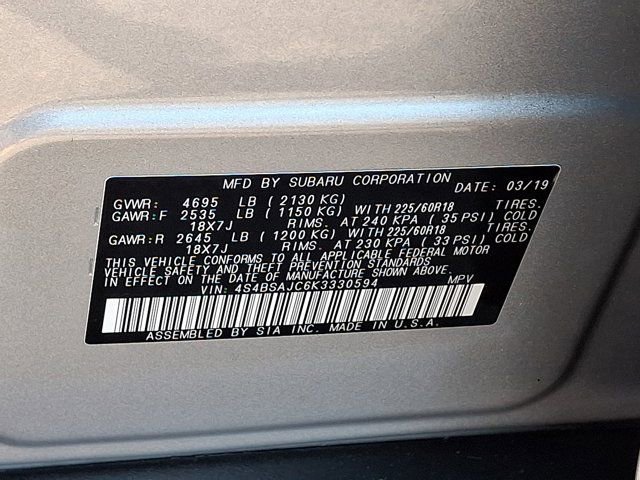 Used 2019 Subaru Outback 2.5i Limited w/ Protection Package #1 AWD/4WD image 32