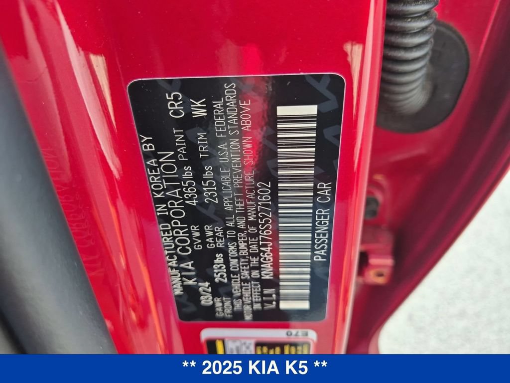 Used 2025 Kia K5 GT-Line w/ GT-Line Premium Package FWD image 36