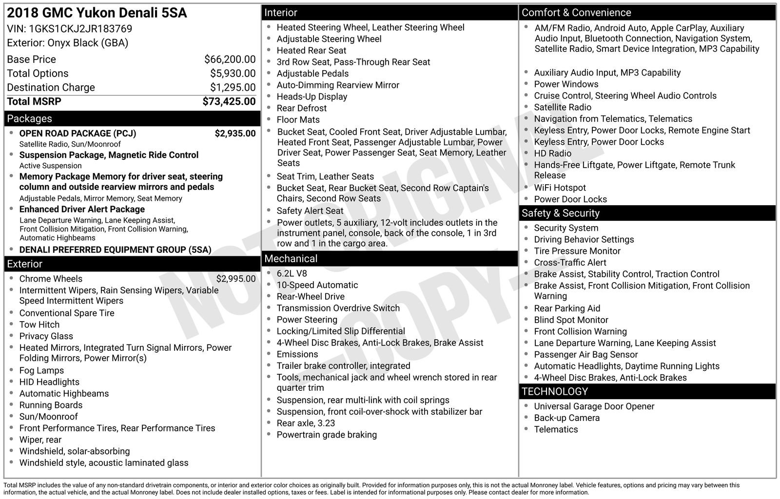 Used 2018 GMC Yukon Denali w/ Open Road Package RWD image 21