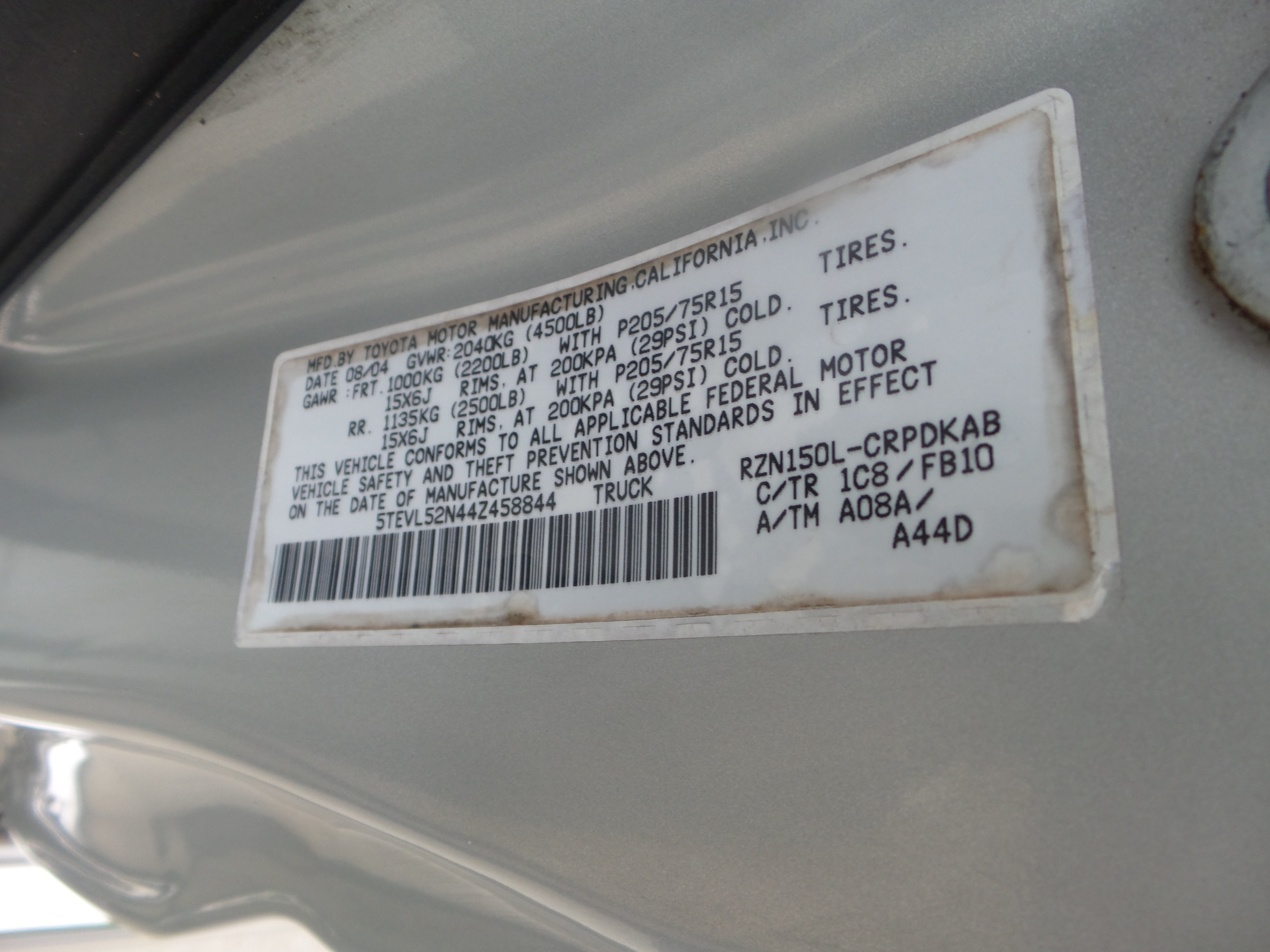 Used 2004 Toyota Tacoma 2WD Xtracab image 89
