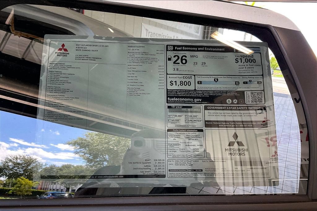 New 2027 Mitsubishi Outlander Sport ES AWD/4WD image 14