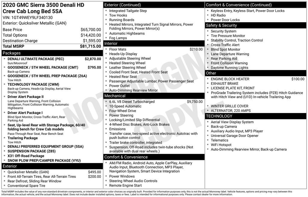 Used 2020 GMC Sierra 3500 Denali w/ Denali Ultimate Package image 16