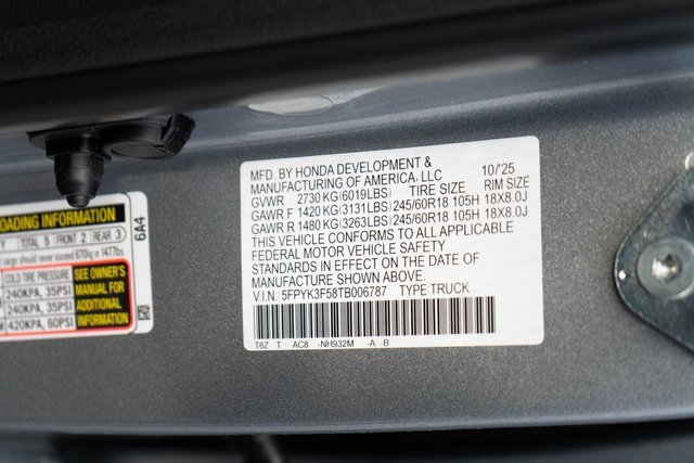 New 2026 Honda Ridgeline RTL image 29