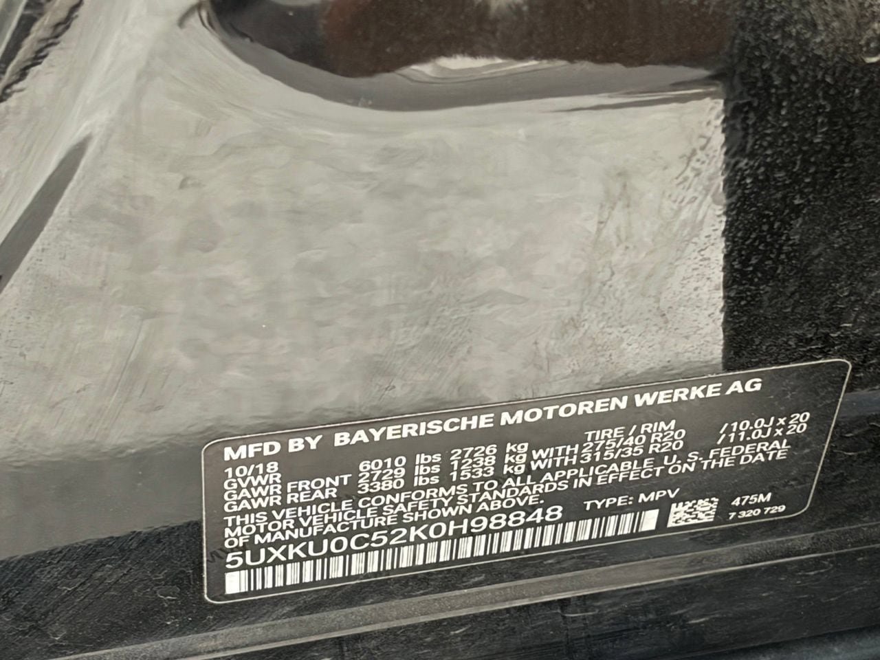 Used 2019 BMW X6 sDrive35i RWD image 13