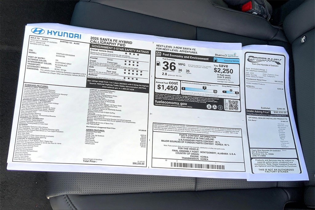 New 2025 Hyundai Santa Fe Calligraphy image 26