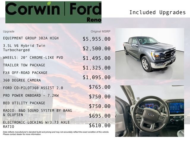 Used 2023 Ford F150 XLT w/ Equipment Group 302A High AWD/4WD image 3