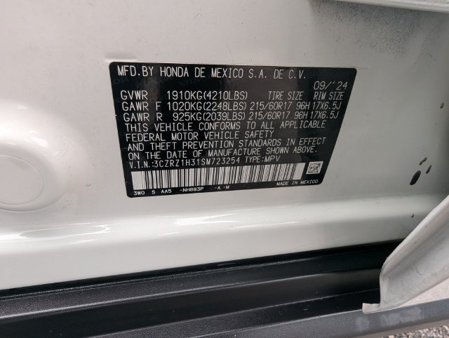 Certified 2025 Honda HR-V LX image 34
