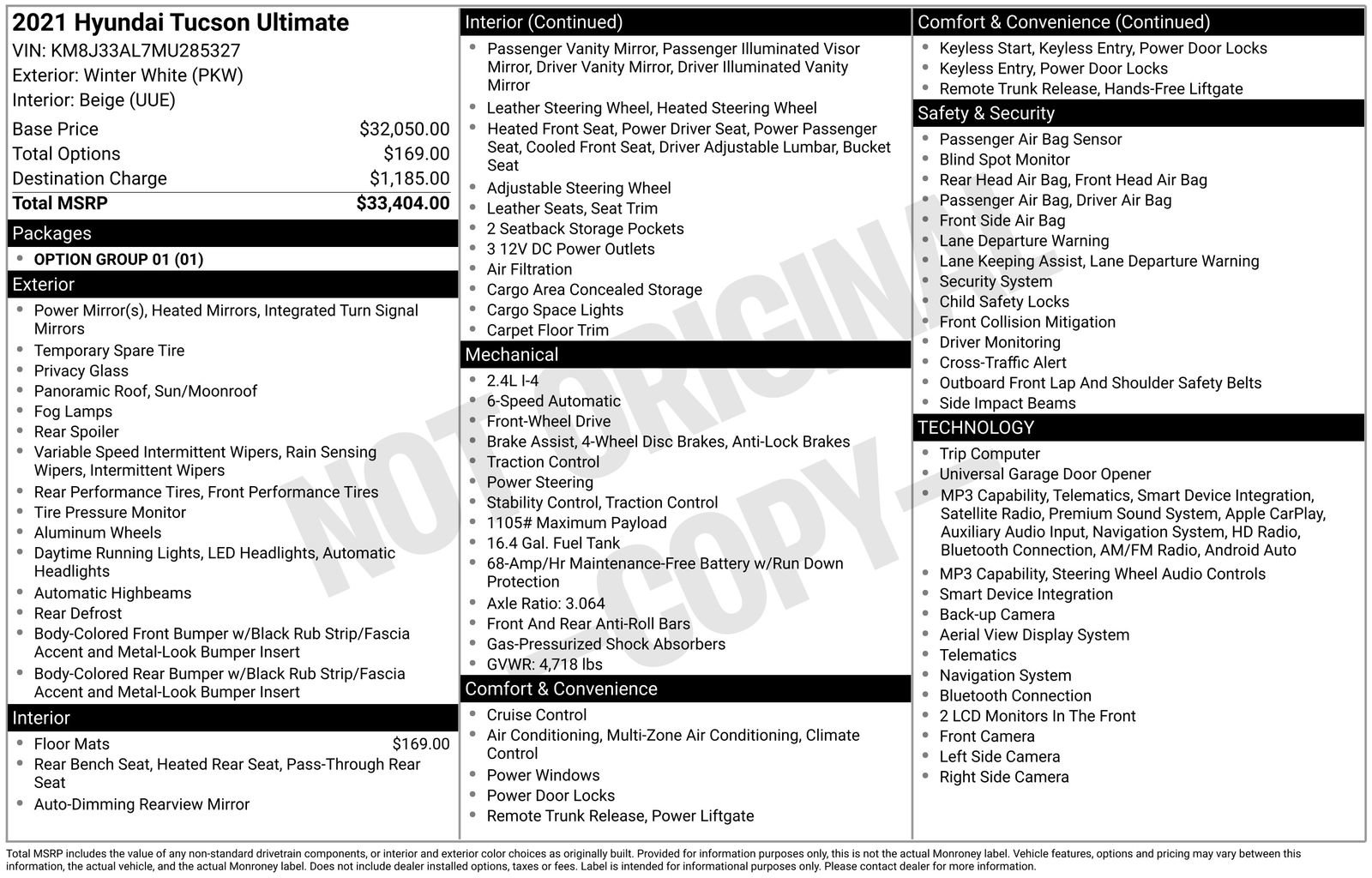 Used 2021 Hyundai Tucson Ultimate FWD image 21