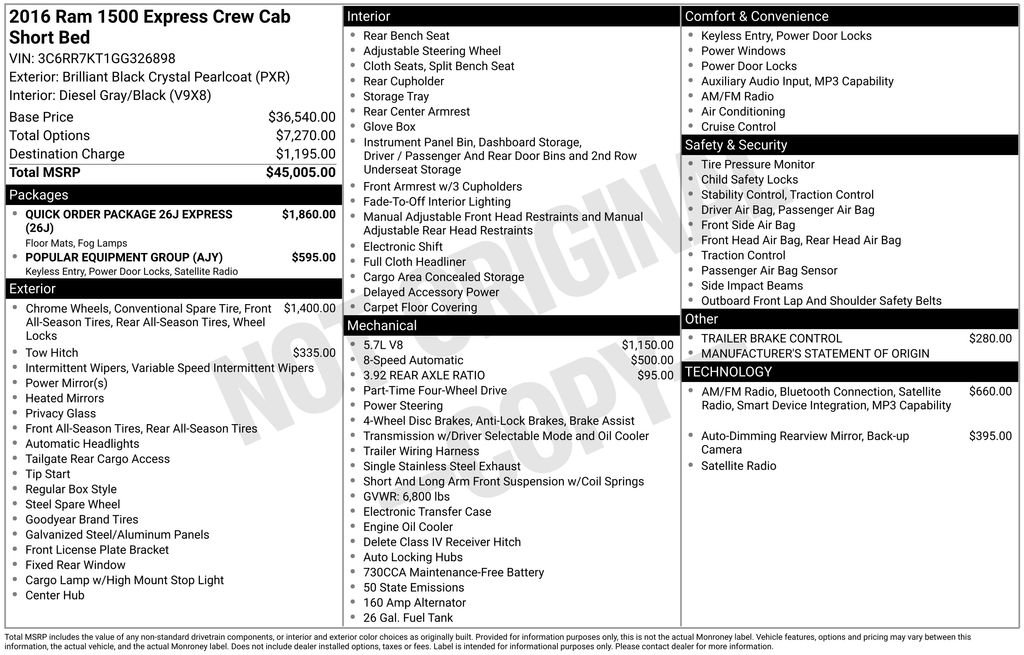 Used 2016 RAM 1500 Express AWD/4WD image 10
