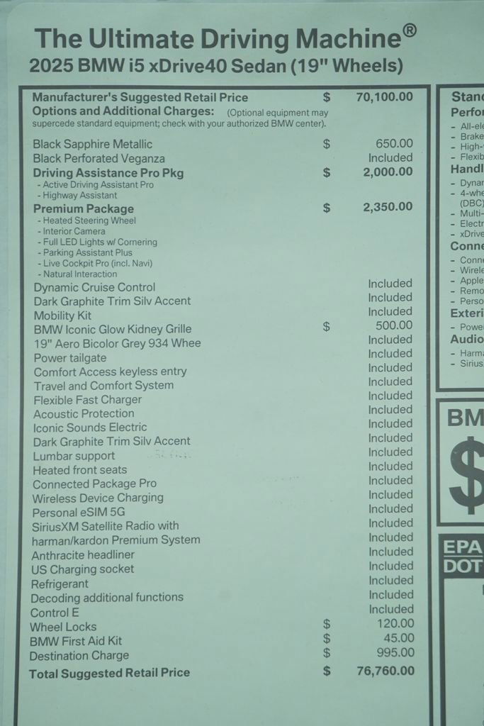Used 2025 BMW i5 xDrive40 w/ M Sport Package image 9