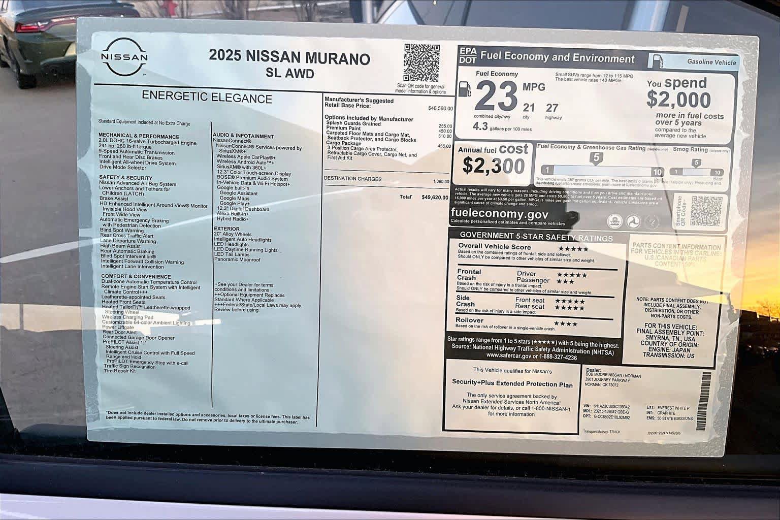 New 2025 Nissan Murano SL w/ Cargo Package AWD/4WD image 17