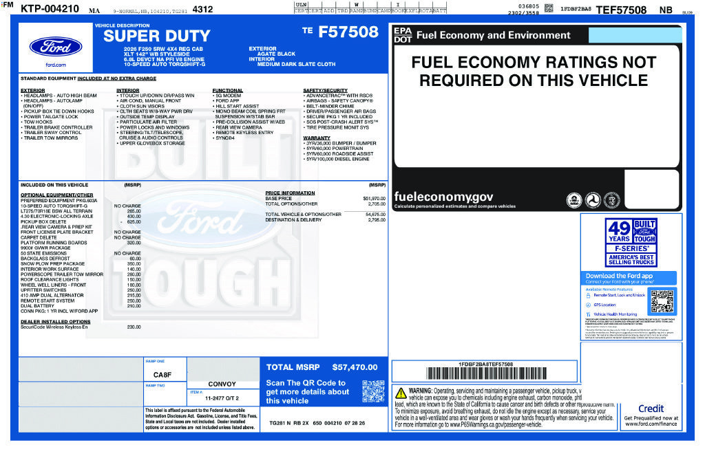 New 2026 Ford F250 XLT w/ Snow Plow Prep Package AWD/4WD image 4