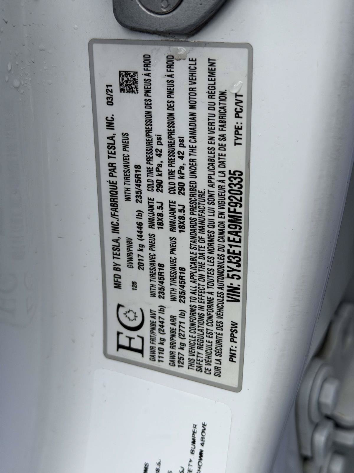 Used 2021 Tesla Model 3 Standard Range RWD image 15
