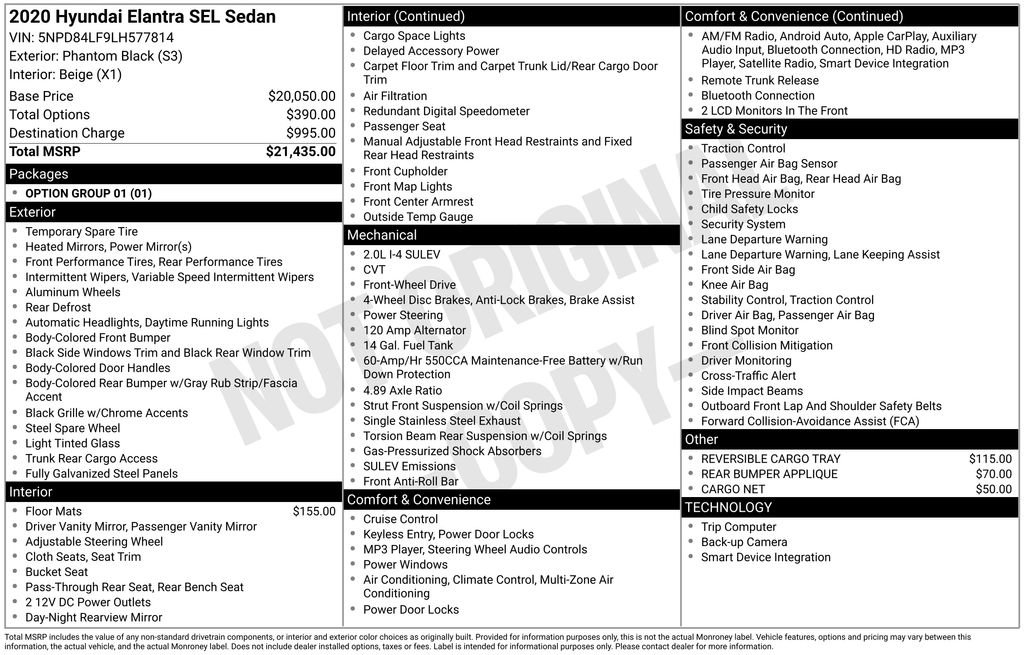 Used 2020 Hyundai Elantra SEL image 30