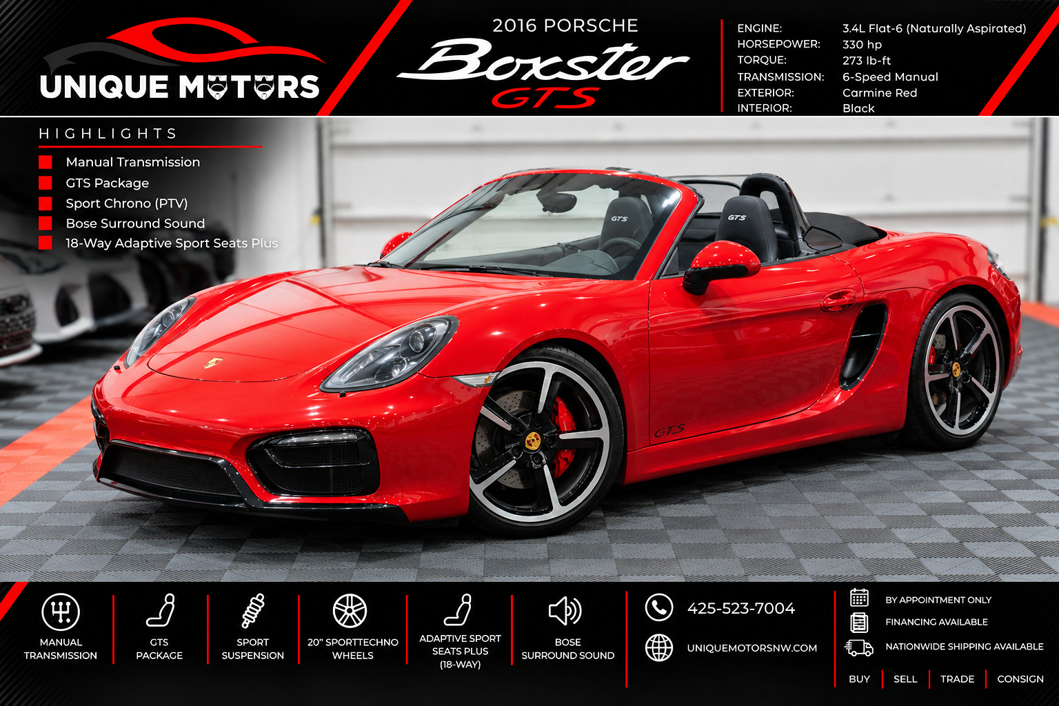Used 2016 Porsche Boxster GTS