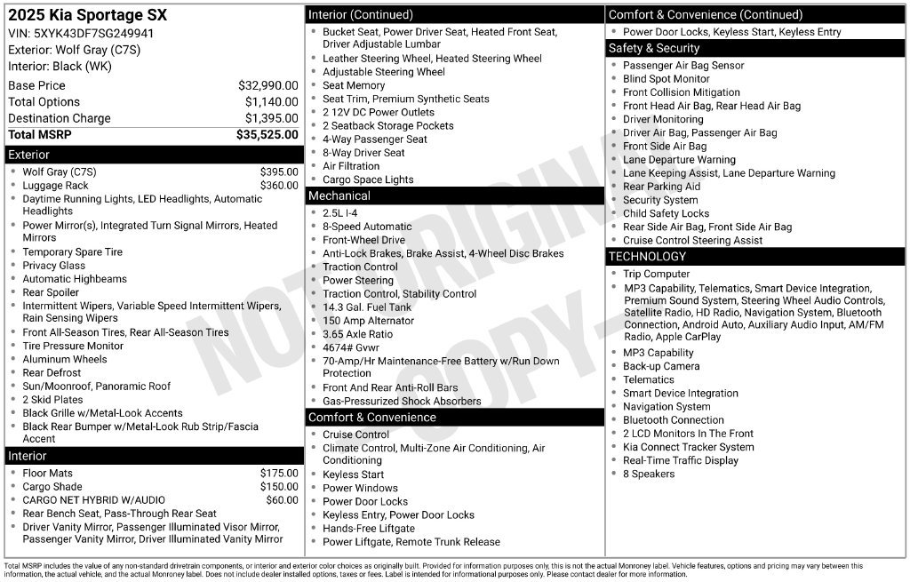 Certified 2025 Kia Sportage SX FWD image 17