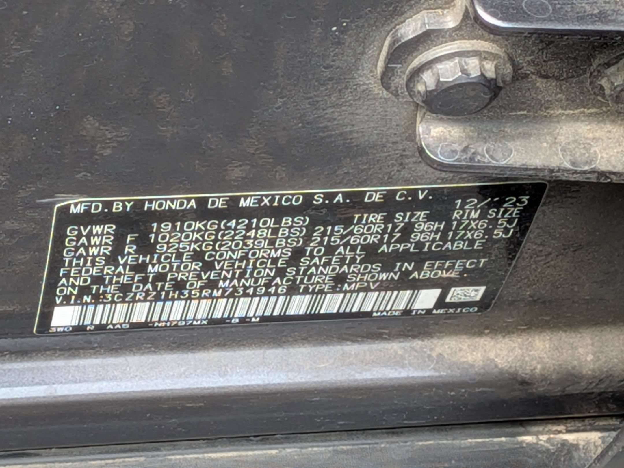 Used 2024 Honda HR-V LX image 37