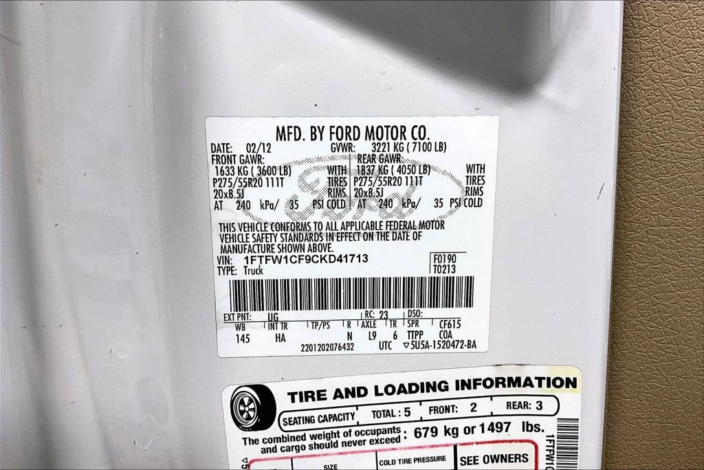 Used 2012 Ford F150 Lariat w/ Lariat Plus Pkg image 30