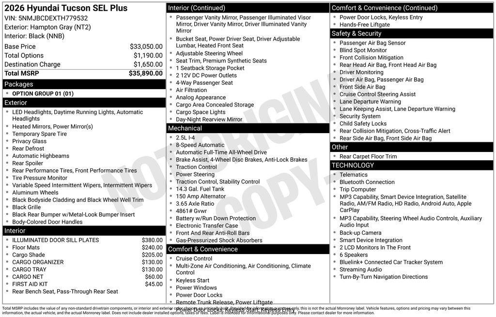 New 2026 Hyundai Tucson SEL Plus AWD/4WD image 27