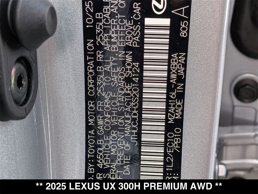 New 2025 Lexus UX 300h AWD w/ Cold Area Package image 30