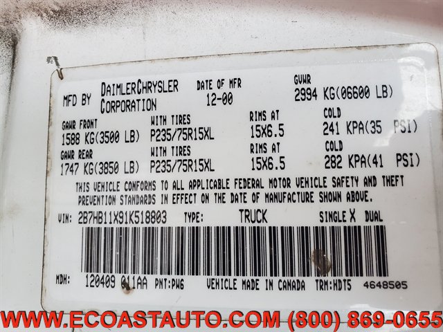 Used 2001 Dodge B1500 image 10