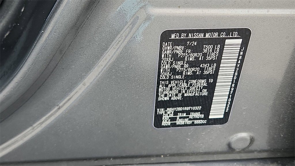 Certified 2024 Nissan Armada SL w/ Cargo Package image 30