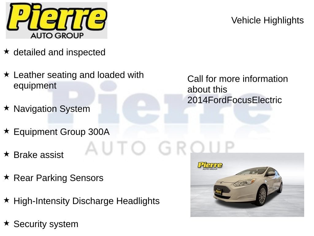 Used 2014 Ford Focus Electric Hatchback FWD image 7