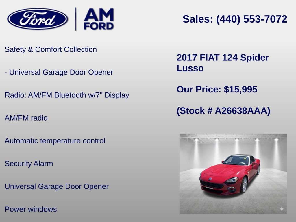 Used 2017 FIAT 124 Spider Lusso RWD image 12