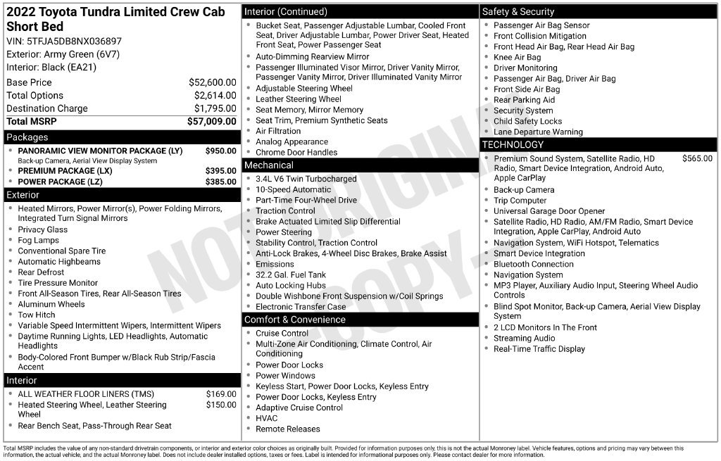 Certified 2022 Toyota Tundra Limited AWD/4WD image 26