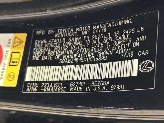 Used 2019 Lexus ES 350 w/ Accessory Package 2 FWD image 29