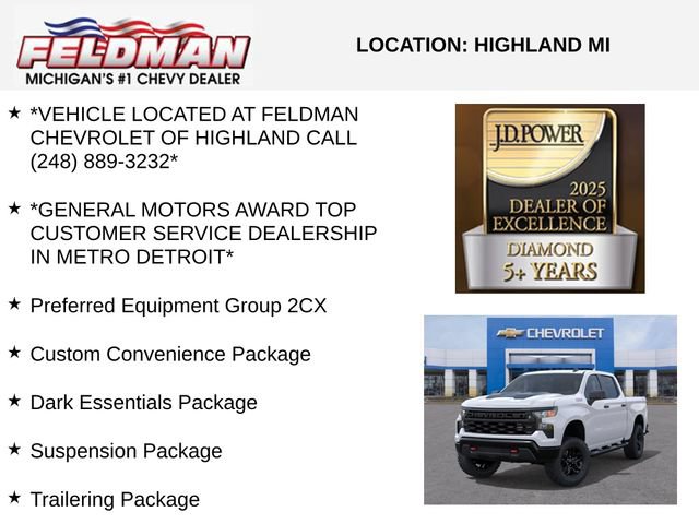 New 2026 Chevrolet Silverado 1500 Custom Trail Boss w/ LPO, Dark Essentials Package AWD/4WD image 3