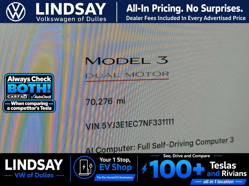 Used 2022 Tesla Model 3 Performance AWD/4WD image 26