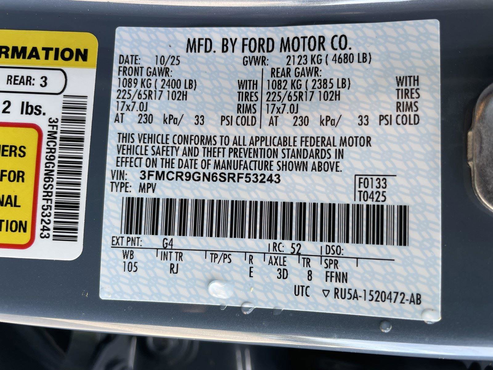 Used 2025 Ford Bronco Sport Heritage w/ Convenience Package image 10