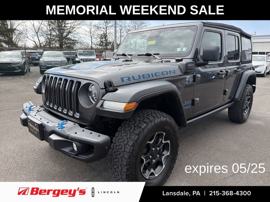 Used 2022 Jeep Wrangler Unlimited Rubicon 4xe w/ Steel Bumper Group