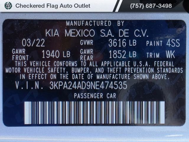 Used 2022 Kia Rio S FWD image 20