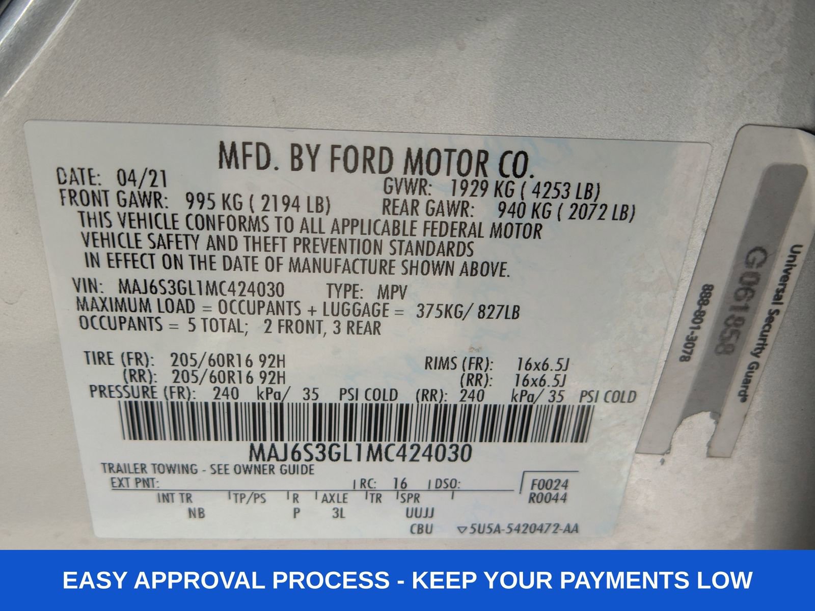 Used 2021 Ford EcoSport SE image 25