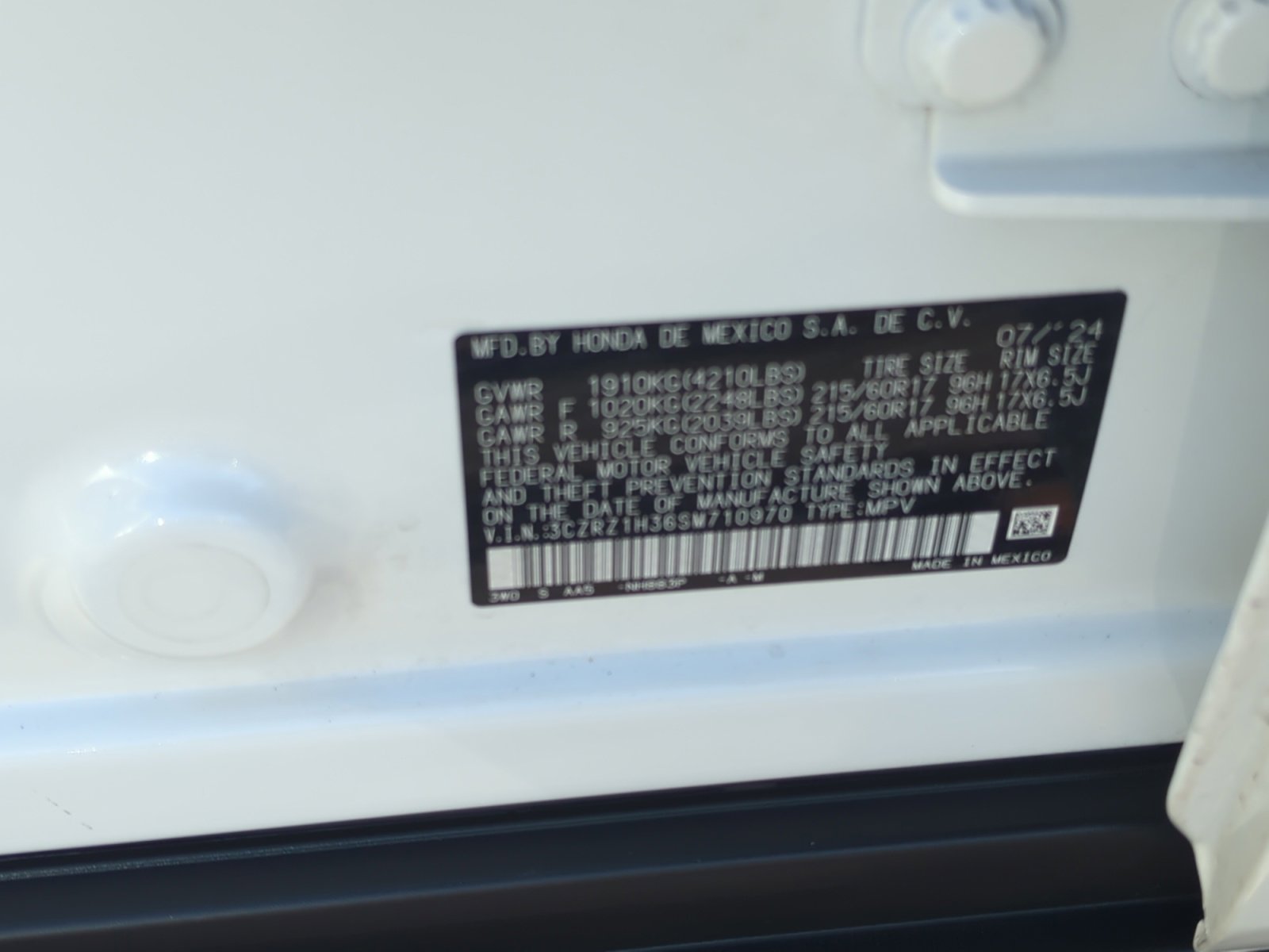 Used 2025 Honda HR-V LX image 24