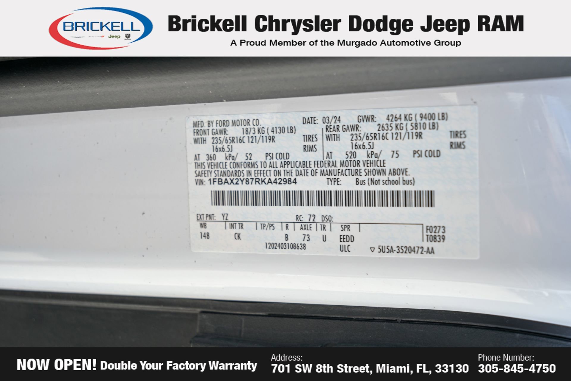 Used 2024 Ford Transit 350 XLT image 31