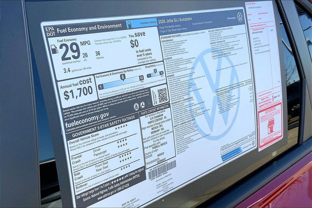 New 2026 Volkswagen Jetta GLI Autobahn image 14