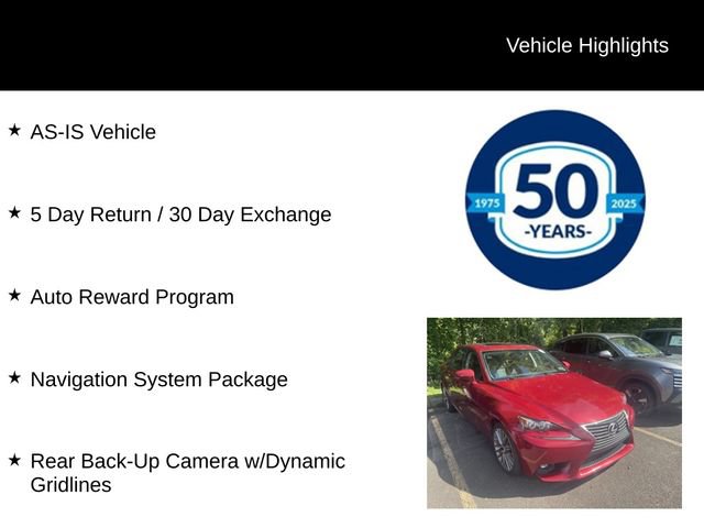 Used 2015 Lexus IS 250 AWD w/ Navigation System Package image 5