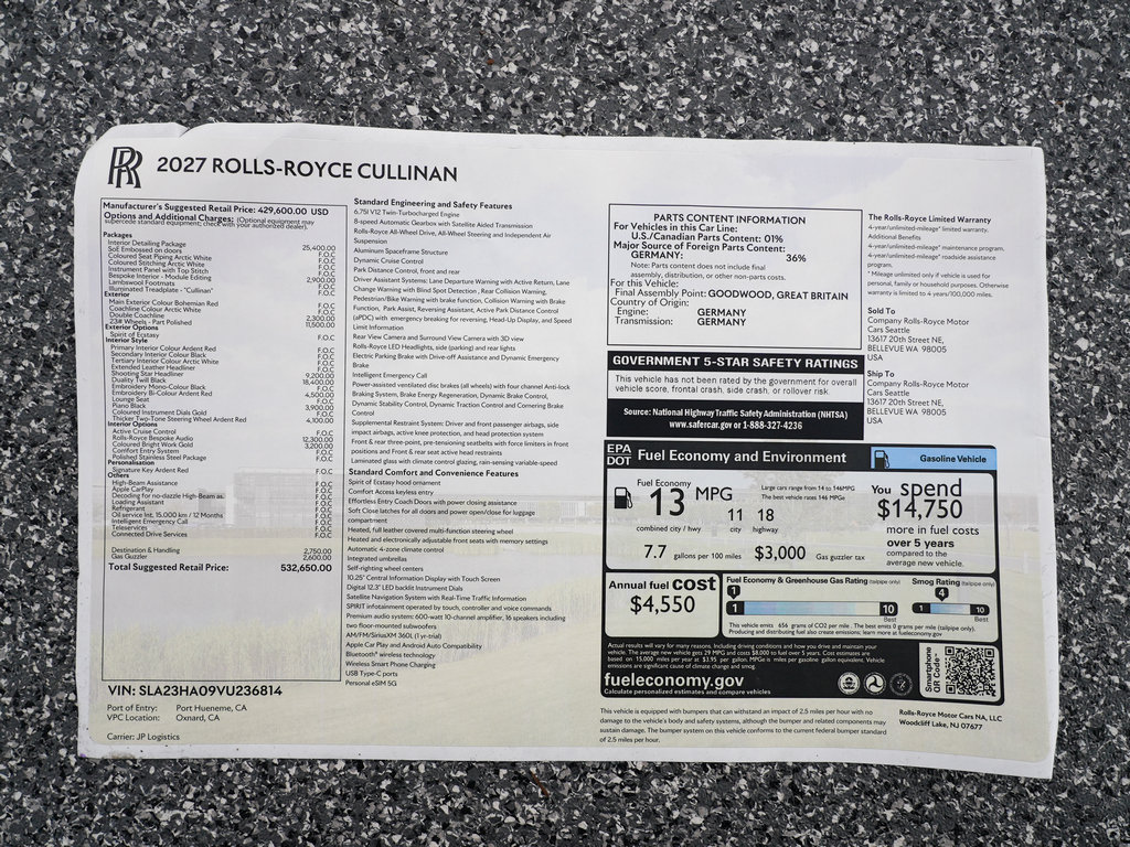 New 2026 Rolls-Royce Cullinan AWD/4WD image 49