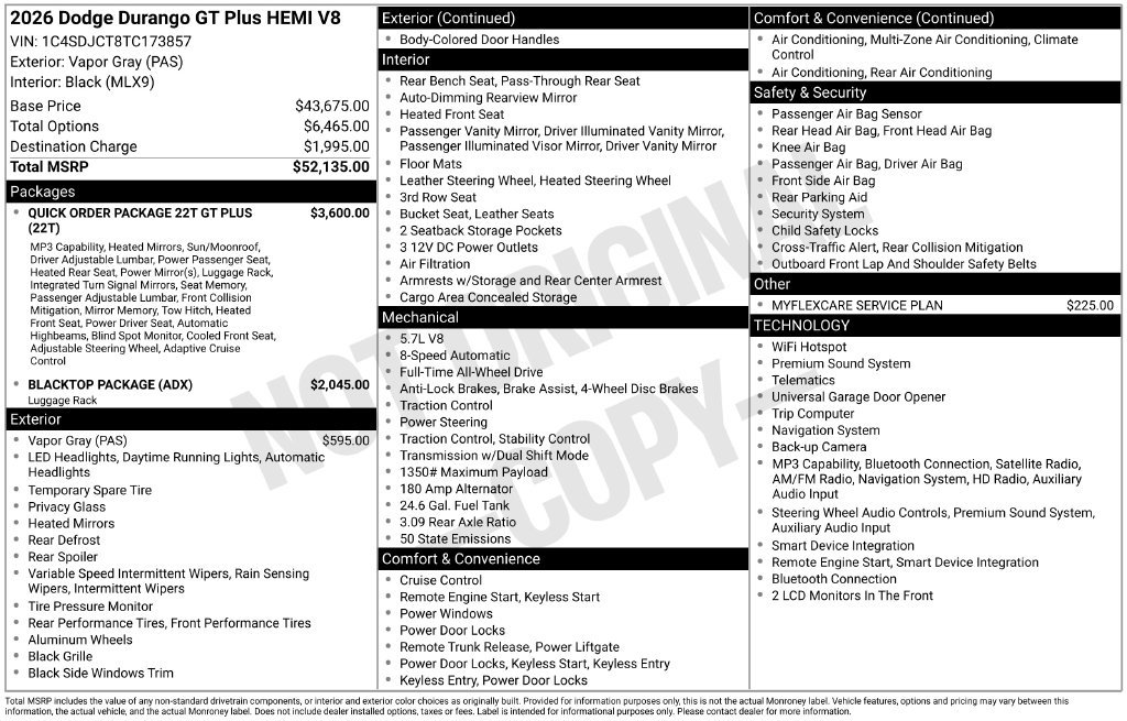 Used 2026 Dodge Durango GT AWD/4WD image 6
