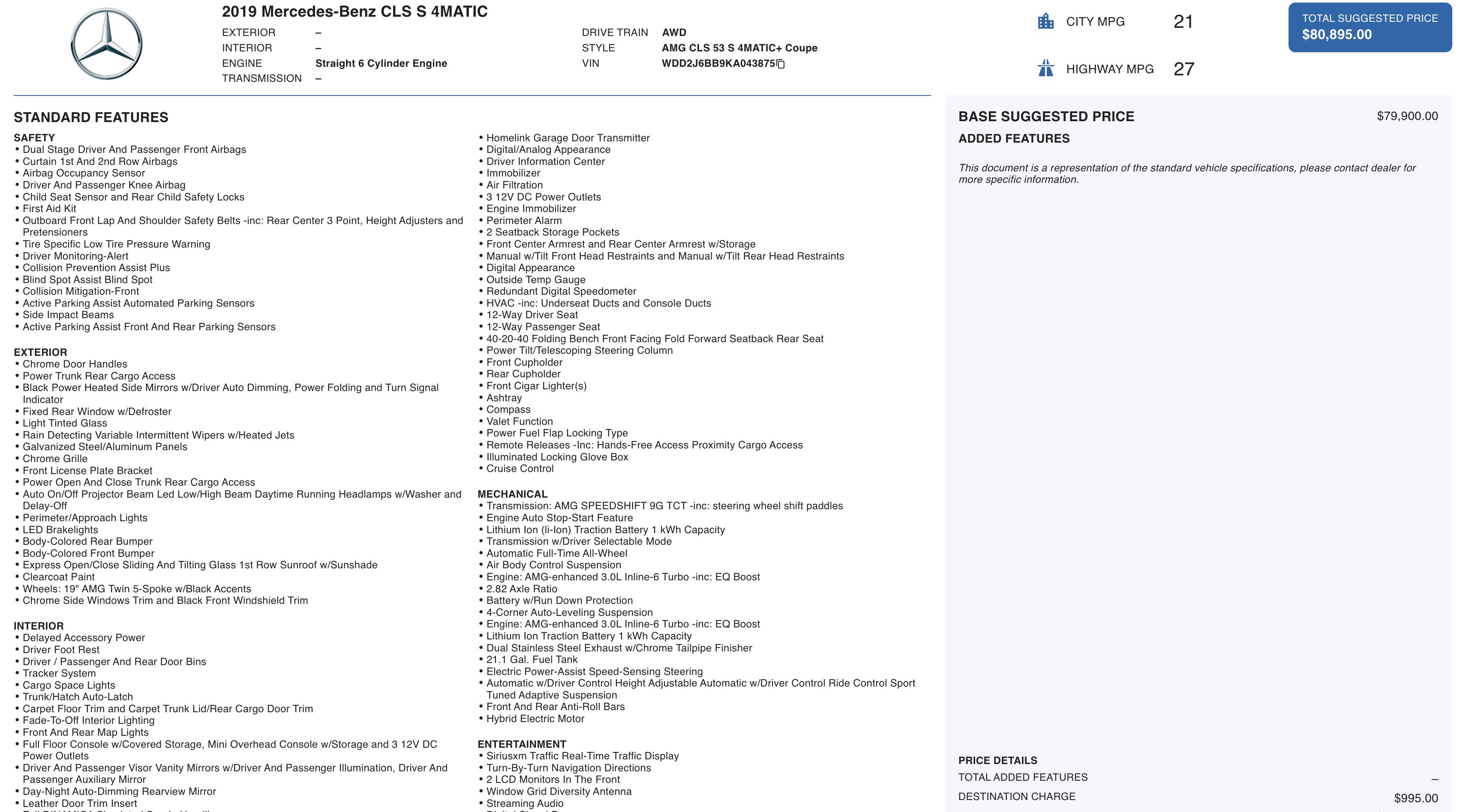 Used 2019 Mercedes-Benz CLS 53 AMG 4MATIC image 3