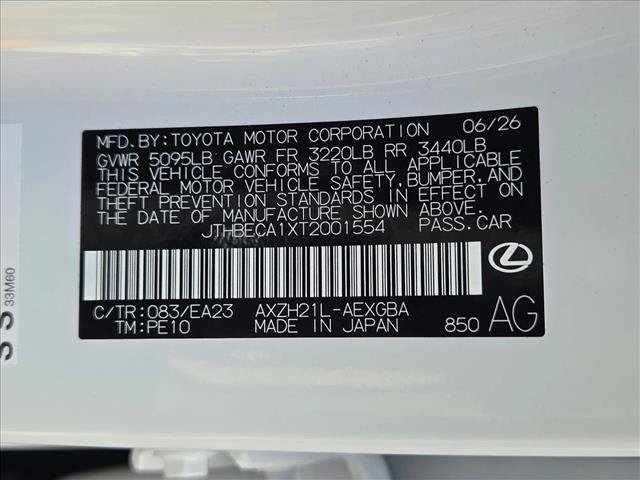 New 2026 Lexus ES 350h w/ Cold Area Package FWD image 17