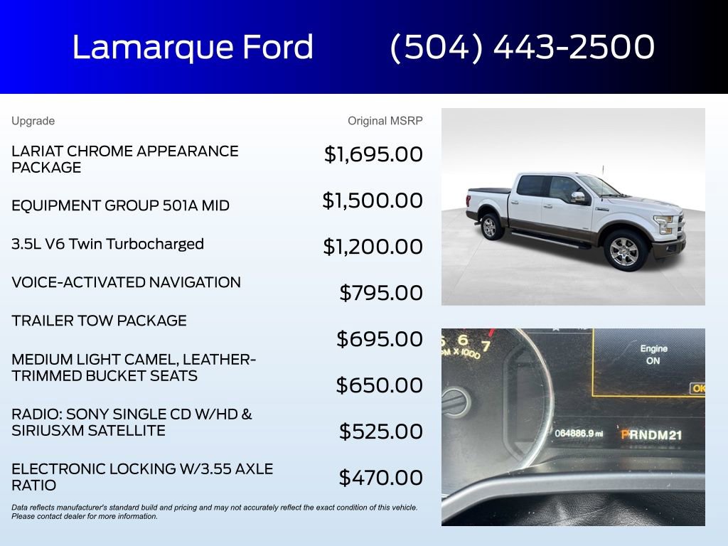 Used 2015 Ford F150 Lariat image 2